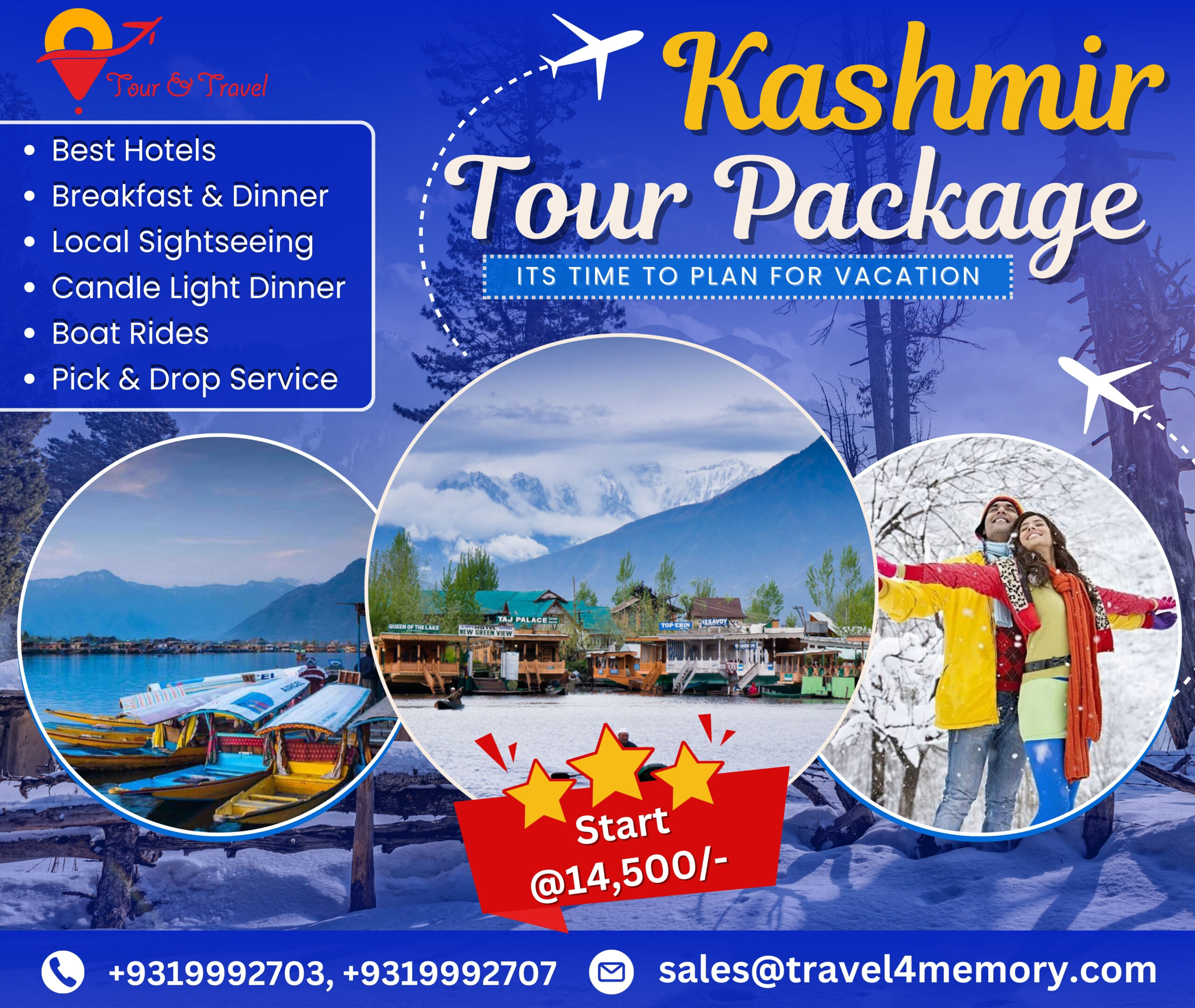 Kashmir tour packages from Delhi