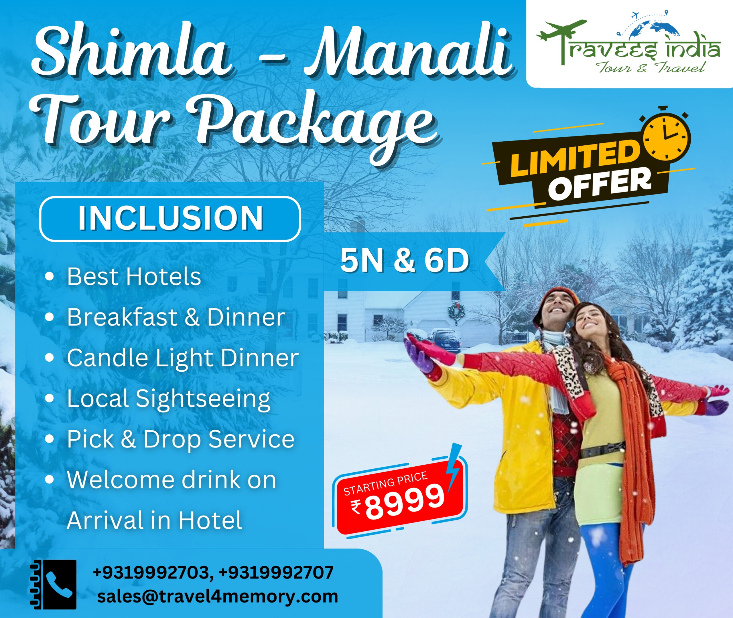 Shimla Manali Tour Packages from Delhi