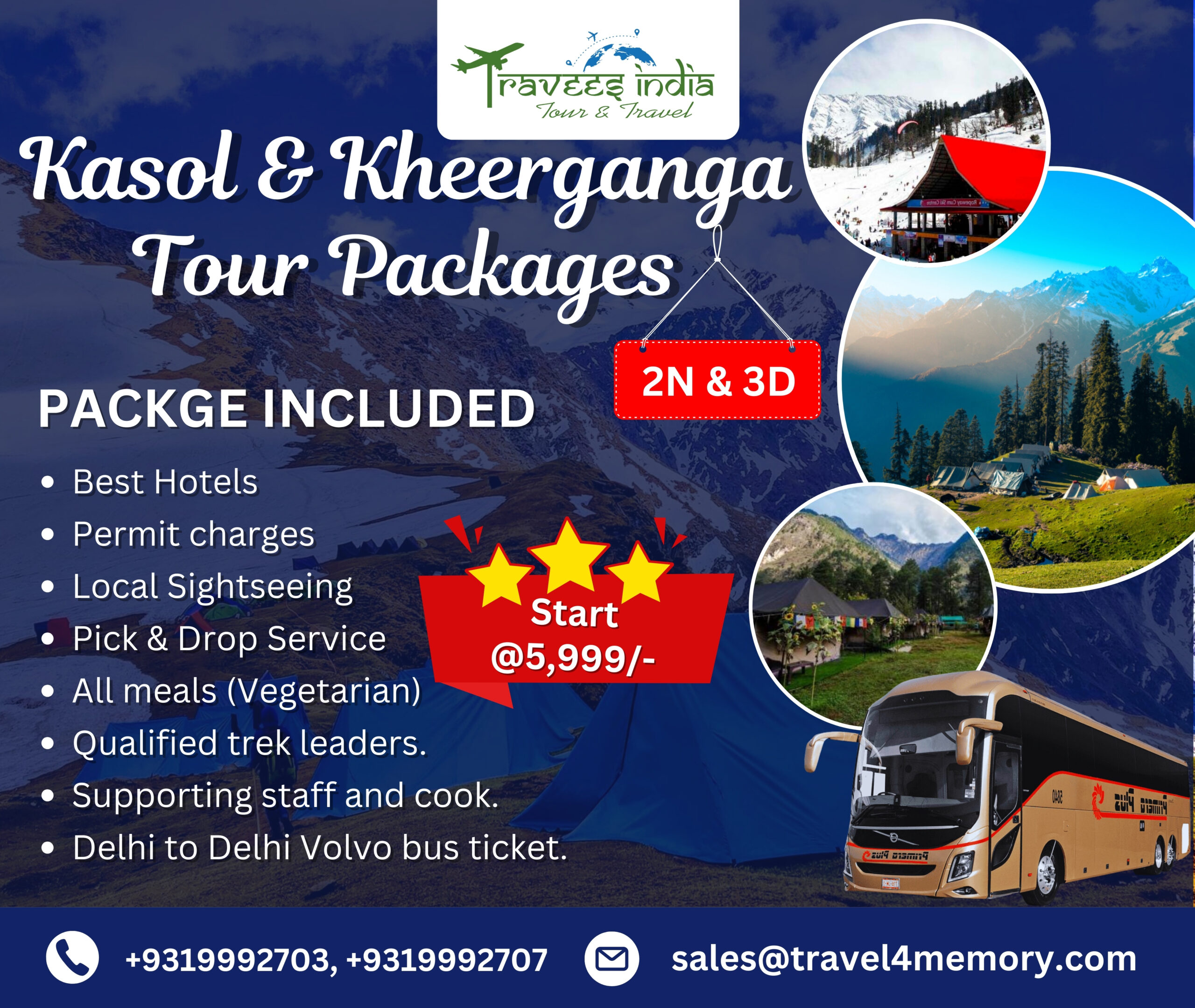 Kasol Tour Packages from Delhi | BMR Travees india LLP