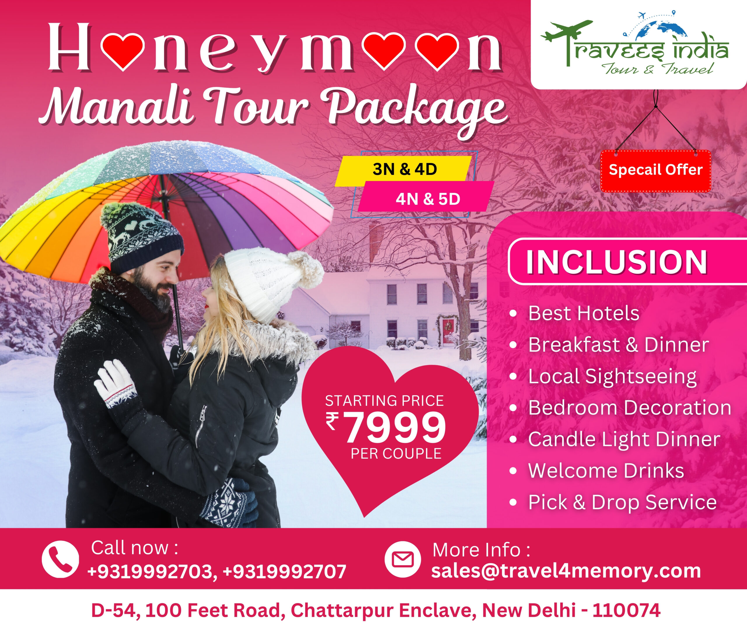 Manali Honeymoon Packages